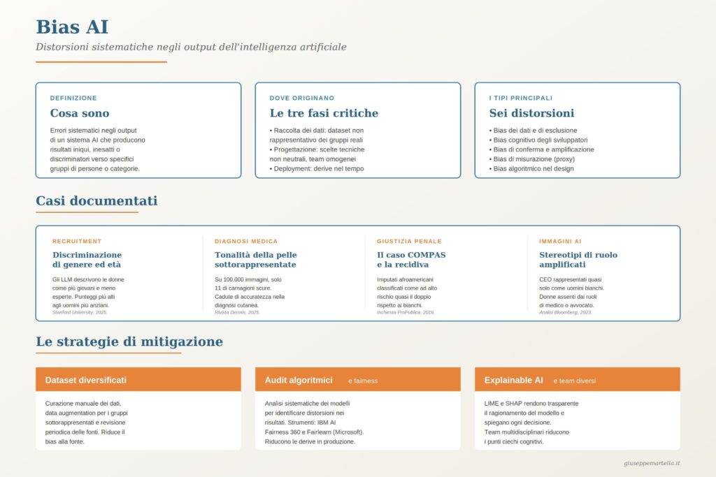 bias AI - tipi, cause ed esempi di distorsioni algoritmiche nell'intelligenza artificiale